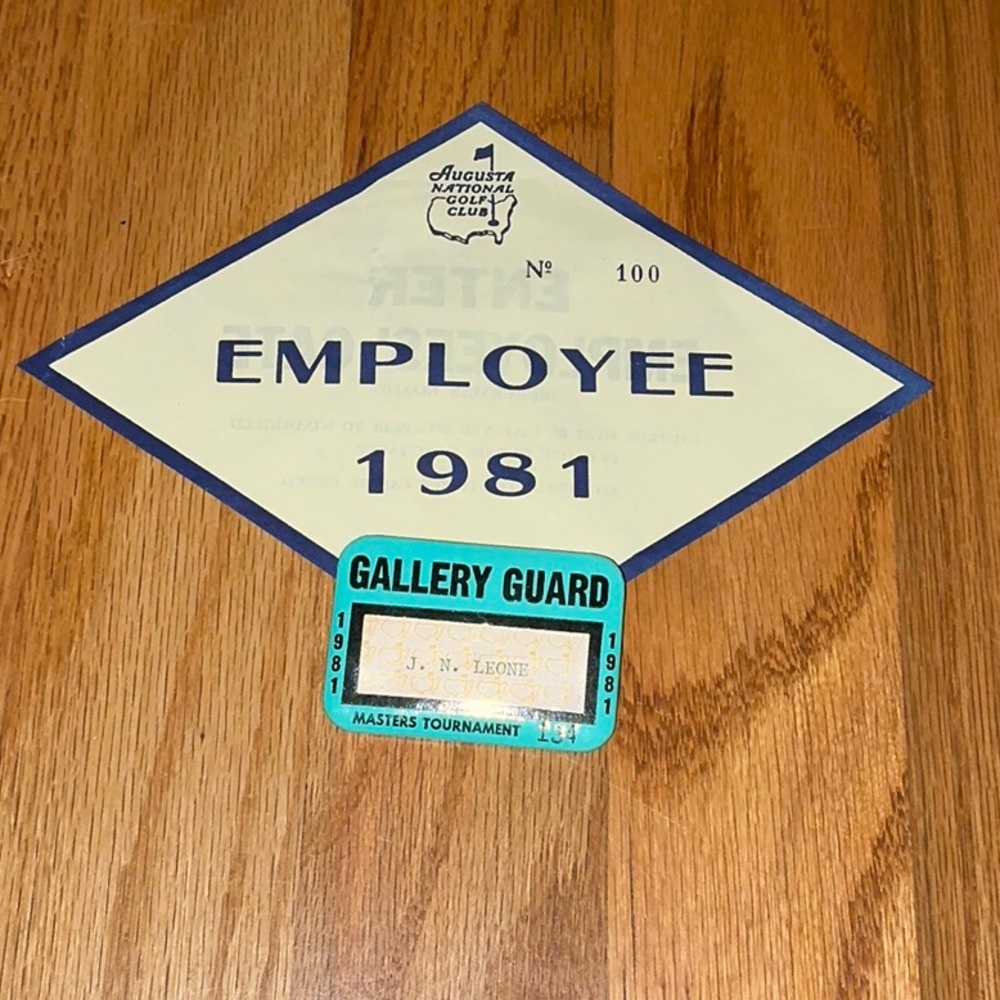 Augusta National Golf Club Masters Tournament Employee Decal Gallery Guard Tag